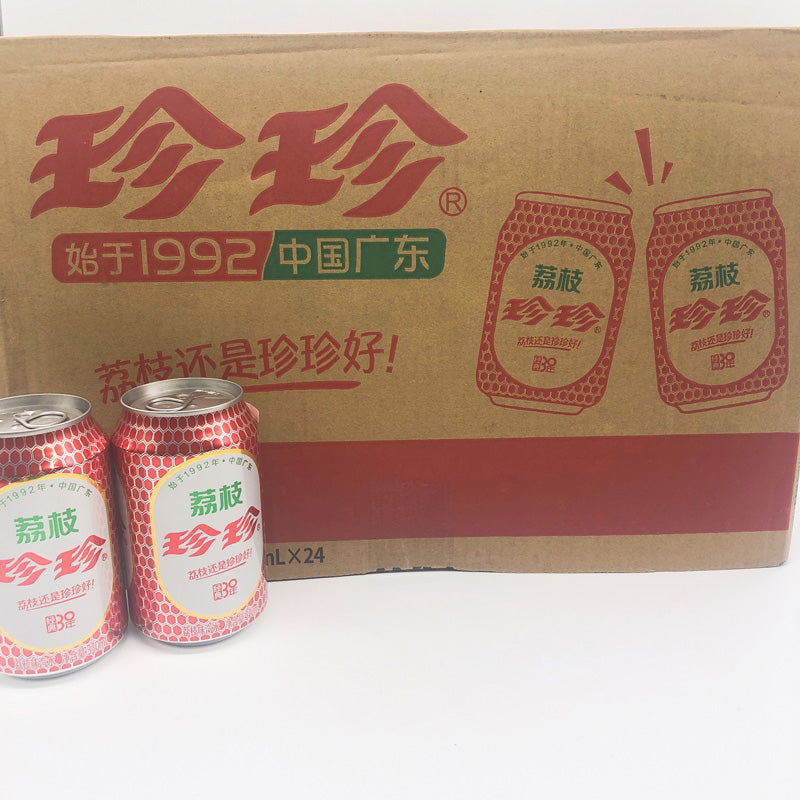 特价 珍珍荔枝饮料东北怀旧碳酸饮料低热量0脂肪网红汽水气泡水330ml