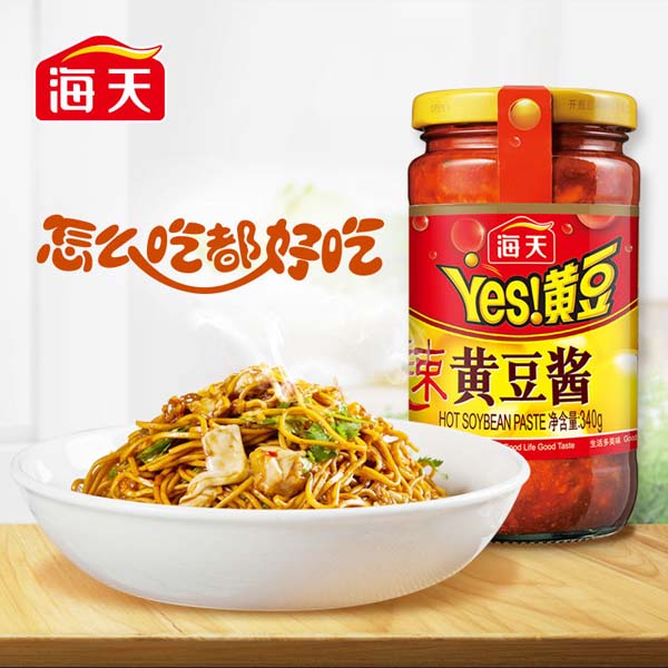 海天 辣黄豆醤 360g