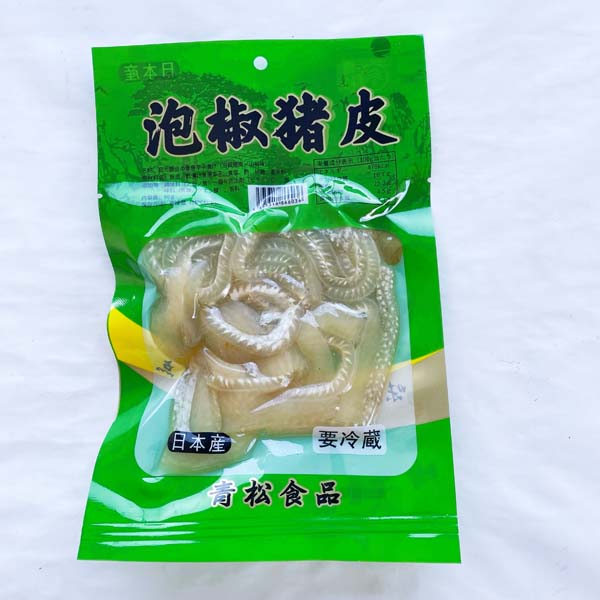青松泡椒猪皮90g日本国内加工 冷藏品