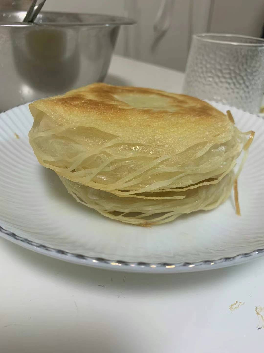特价 万家餅業 潼関千層餅5枚 日本国内加工 100%日清面粉使用 約500g