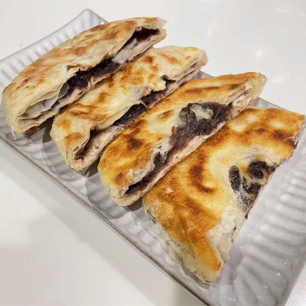 万家餅業 低糖紅豆餡餅3枚 日本国内加工 100%日清面粉使用 約330g