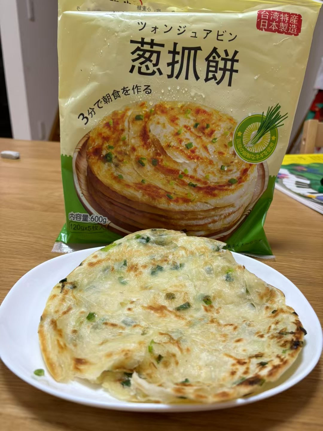 予售 万家餅業 葱抓餅500g 5枚入 日本国内加工