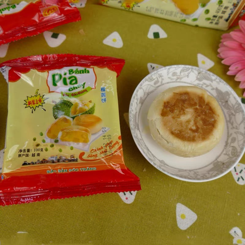 新華園榴蓮餅 400g 越南产 ベジタリアンピアケーキ緑豆ードリアン