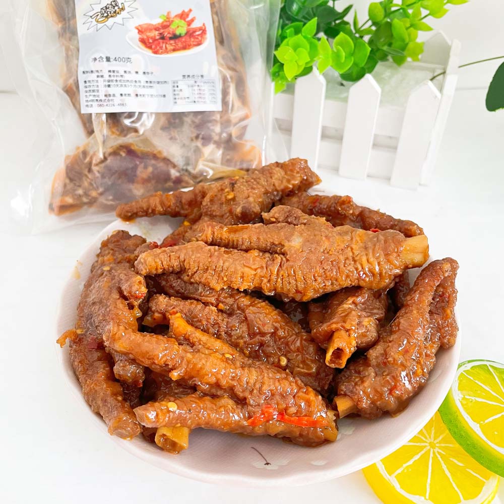 亮哥 虎皮鶏爪400g 辣的 日本国内加工