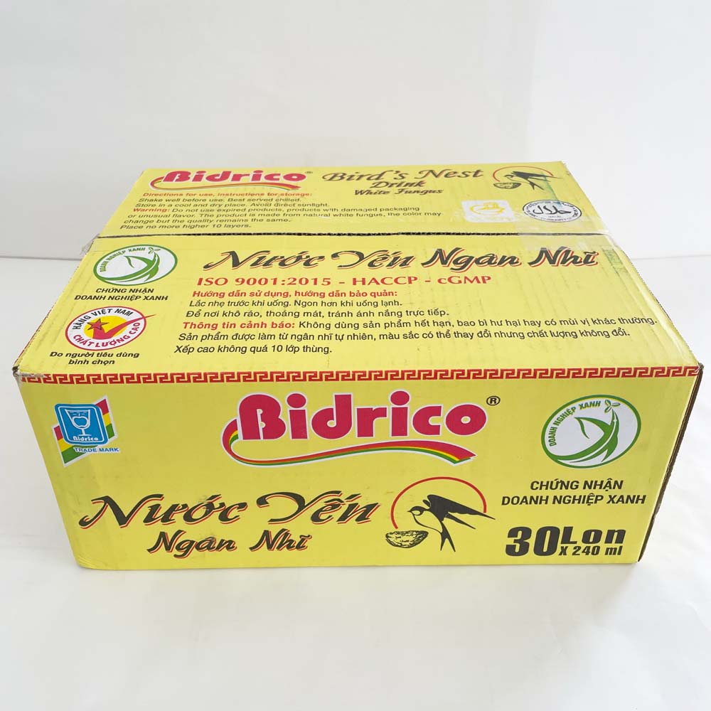 越南 燕の巣ドリンク240ml Nước yến Bidrico 燕窝银耳