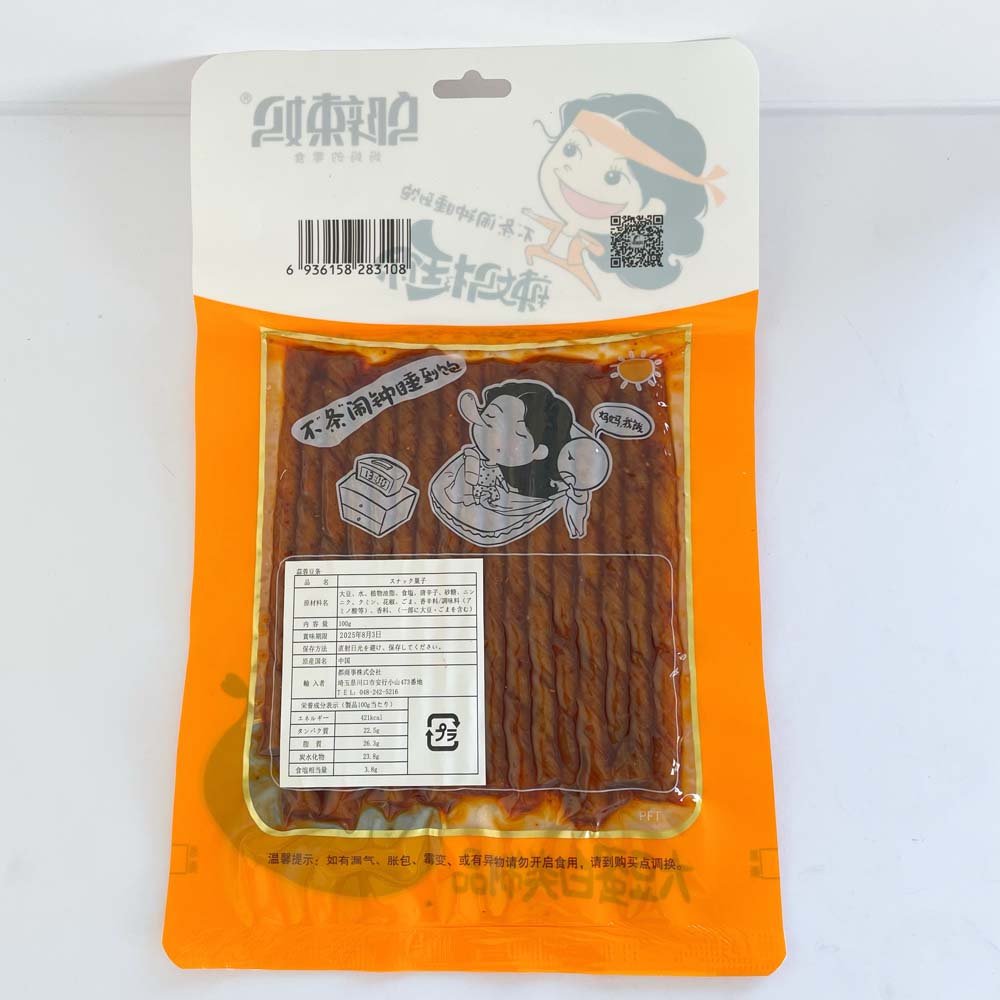 烏辣媽 蒜蓉豆条100g 辣条