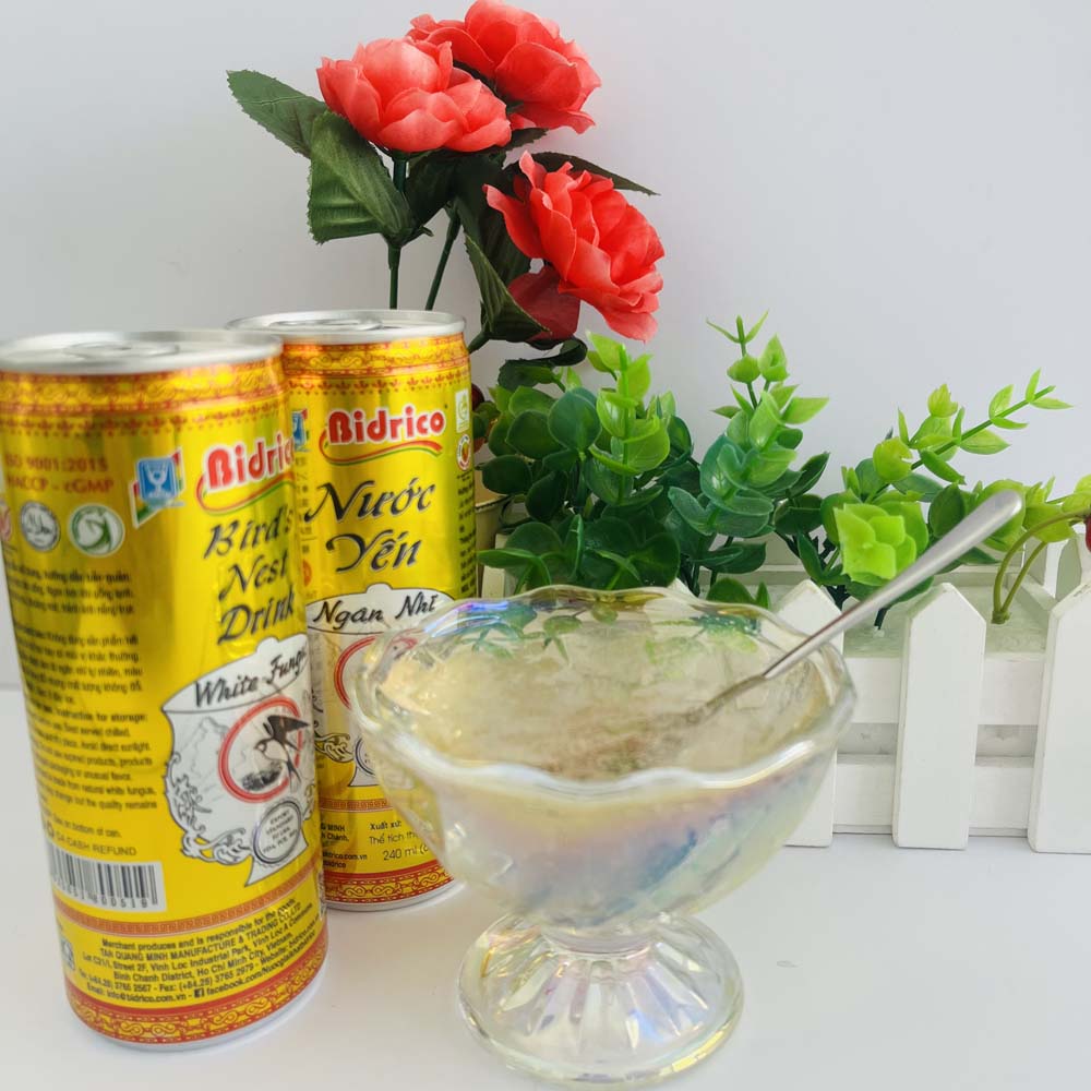 越南 燕の巣ドリンク240ml Nước yến Bidrico 燕窝银耳
