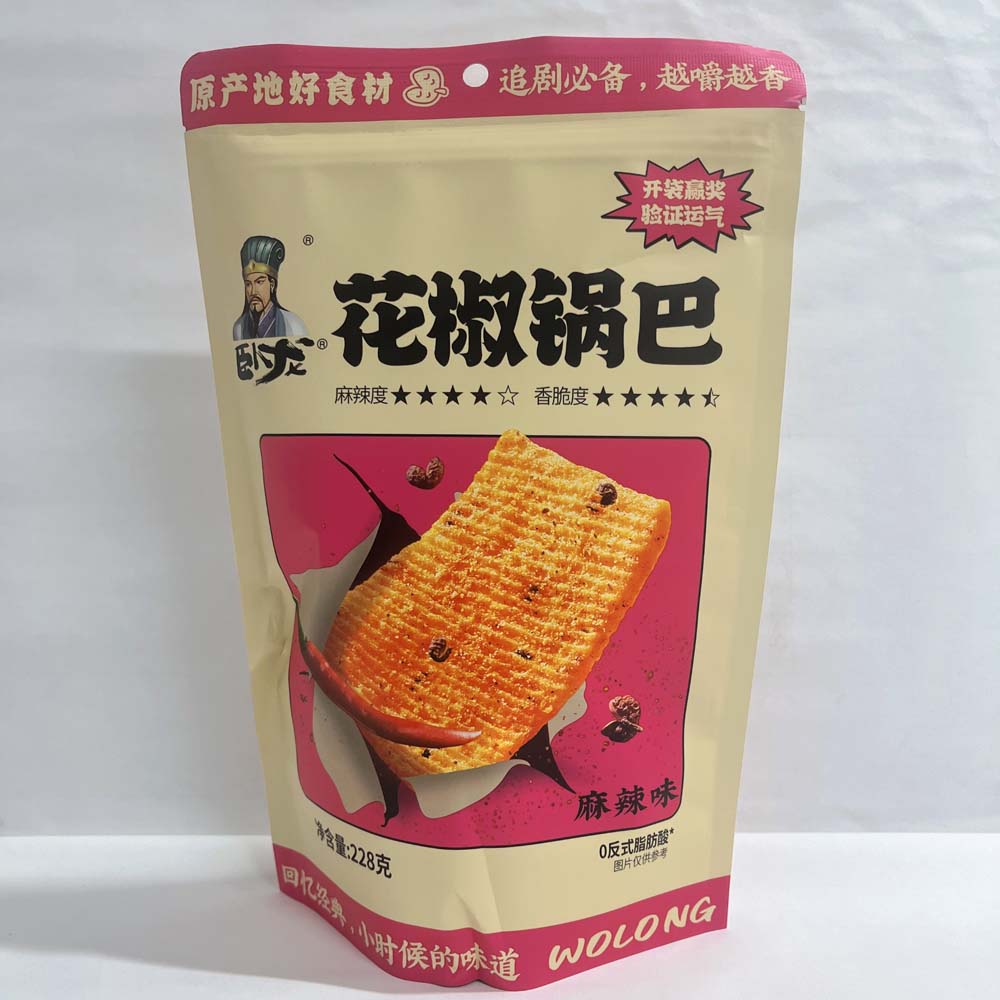 臥龍 花椒鍋巴 麻辣味大包 +椒香味 大包228g×2