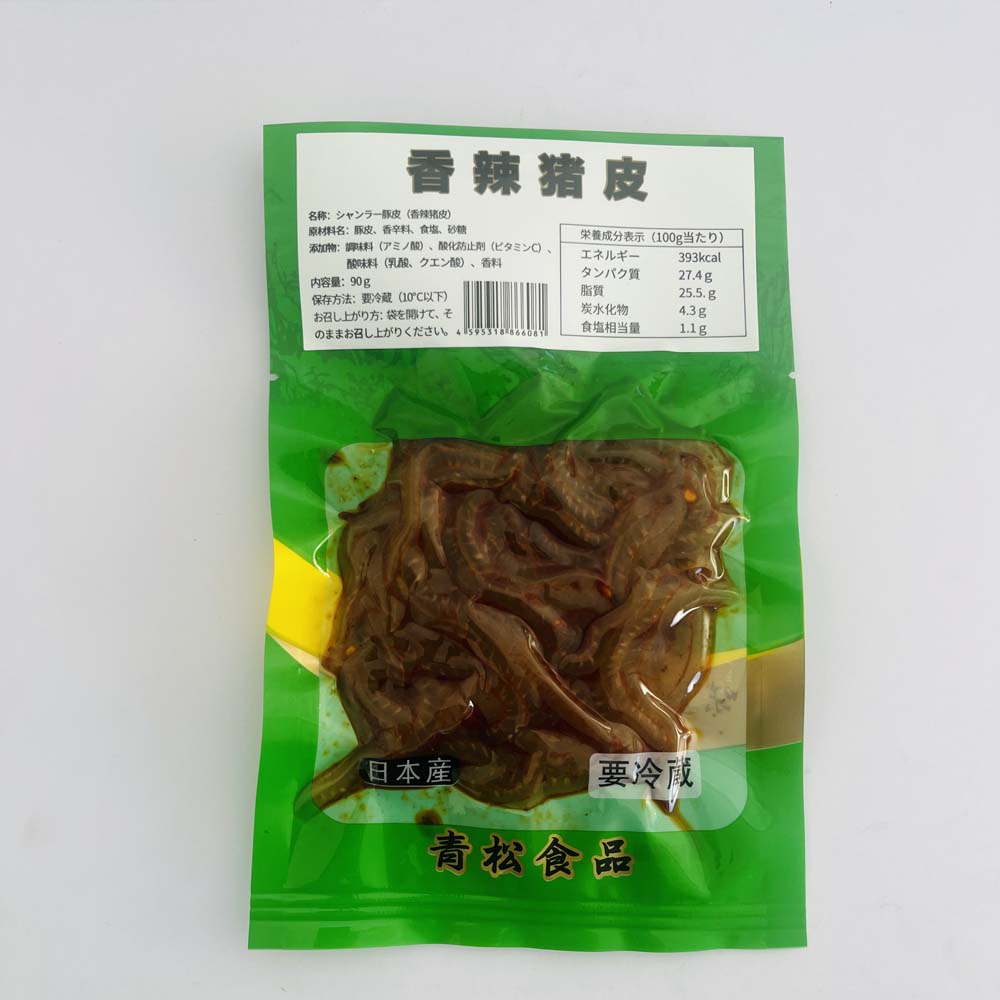 预售 青松香辣猪皮90g 日本国内加工