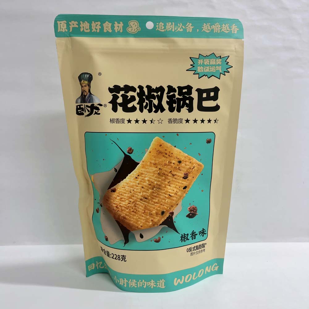 臥龍 花椒鍋巴 麻辣味大包 +椒香味 大包228g×2