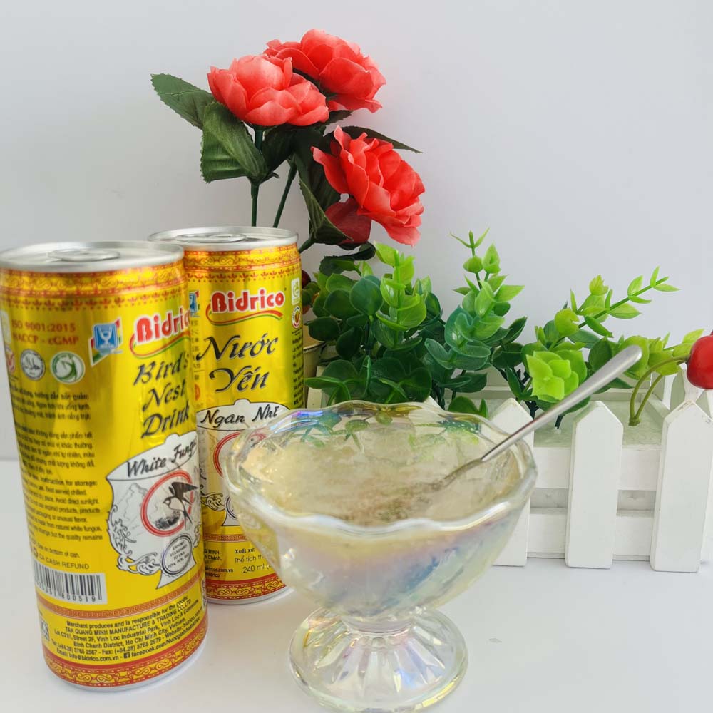 越南 燕の巣ドリンク240ml Nước yến Bidrico 燕窝银耳