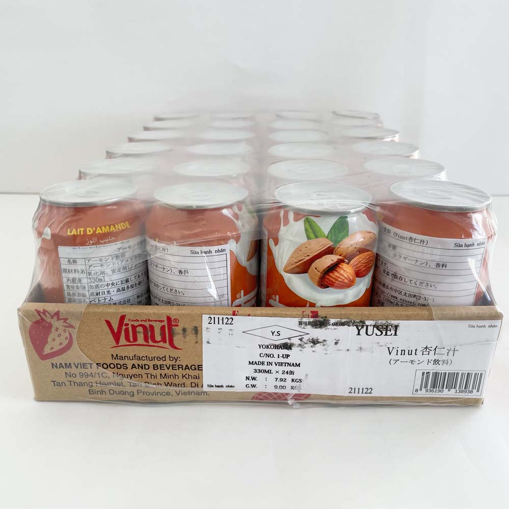 Vinut杏仁汁 アーモンド飲料 330ml ベトナム産 送料無料(沖縄以外) 特价172円一瓶