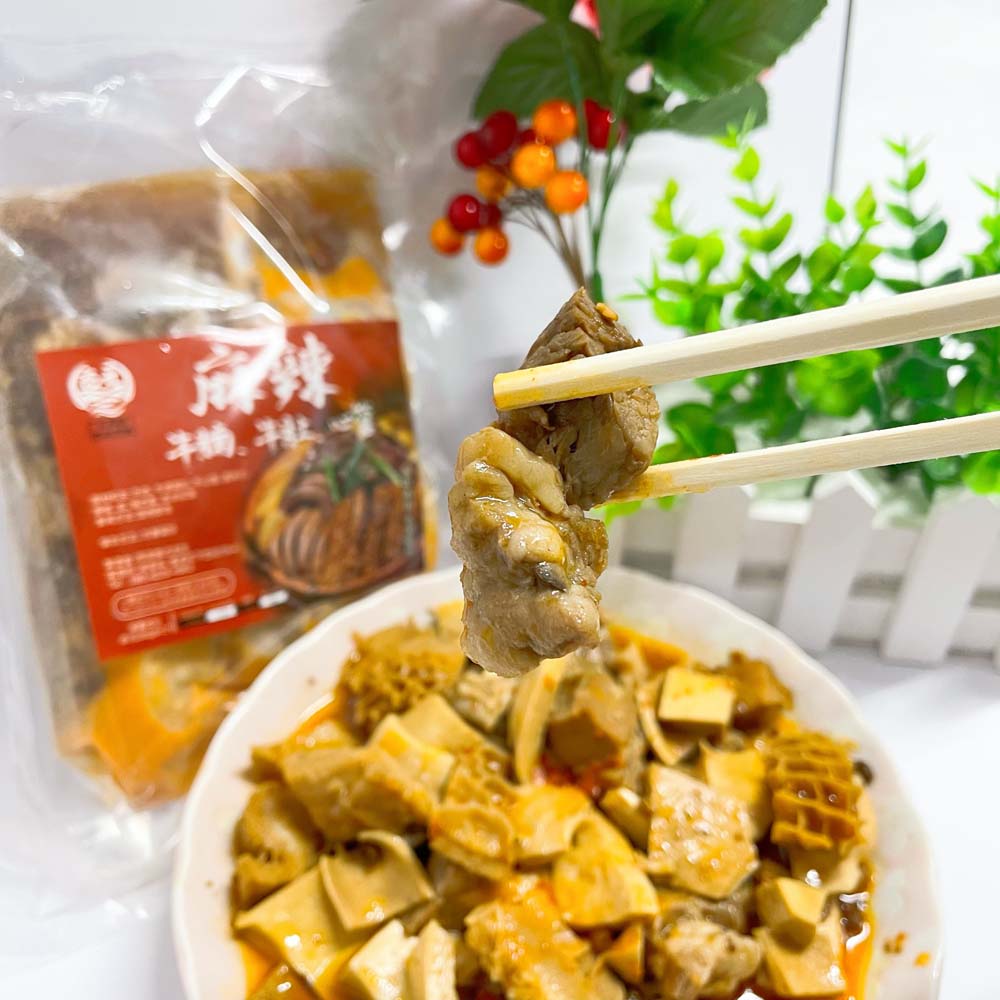 亮哥麻辣牛腩牛肚心管(牛雑)約 300g 日本国内加工