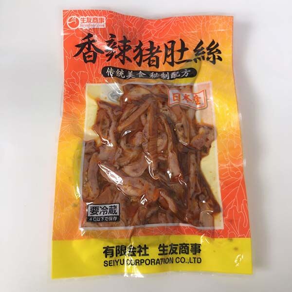 香辣豚肚糸 150g 日本国内加工 賞味期限約10~15天 冷蔵品