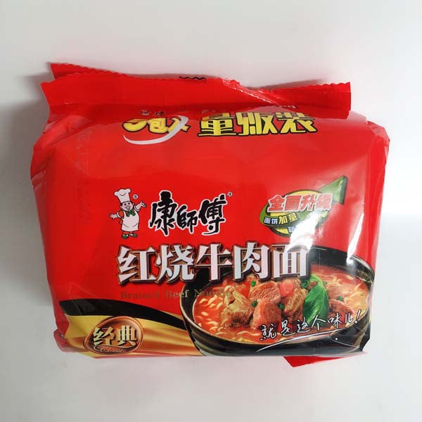 康師傅紅焼牛肉面(五連包)