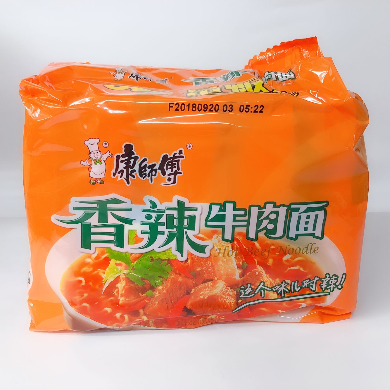 康師傅香辣牛肉面(5連包)104g×5