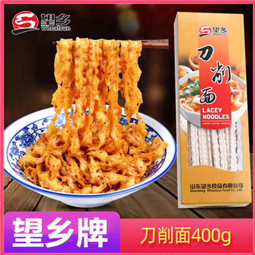 望郷山西刀削面(花辺、寛)400g 挂面(干面)