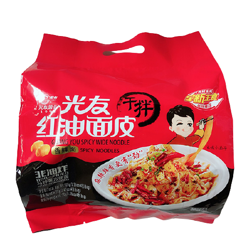 光友牌 紅油面皮 香辣味 100g×4袋入