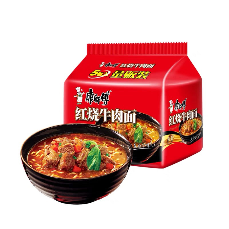 康師傅紅焼牛肉面(五連包)