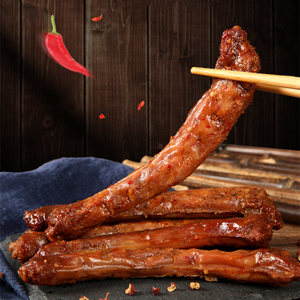 麻辣鶏頸 4个入(鶏脖)日本国内加工 賞味期限約10~15天 冷蔵品