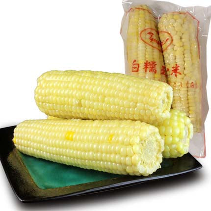 冷凍白玉米棒 (2个入)生的 非真空 黏糯玉米 冷凍品