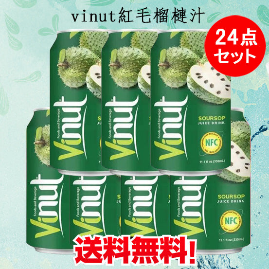 【送料無料(沖縄以外)】vinut紅毛榴槤汁 サワーソッフジュース ベトナム産 飲み物 330ml×24 特价172円一瓶