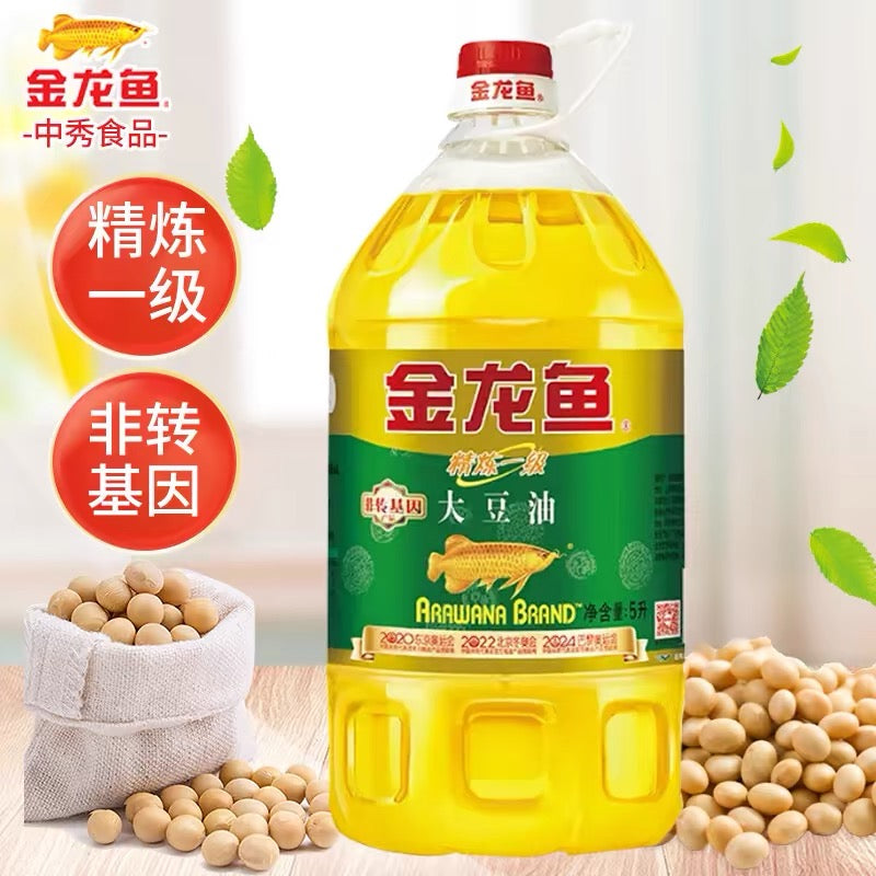 予約 金龍魚精練一級大豆油5L（非轉基因）