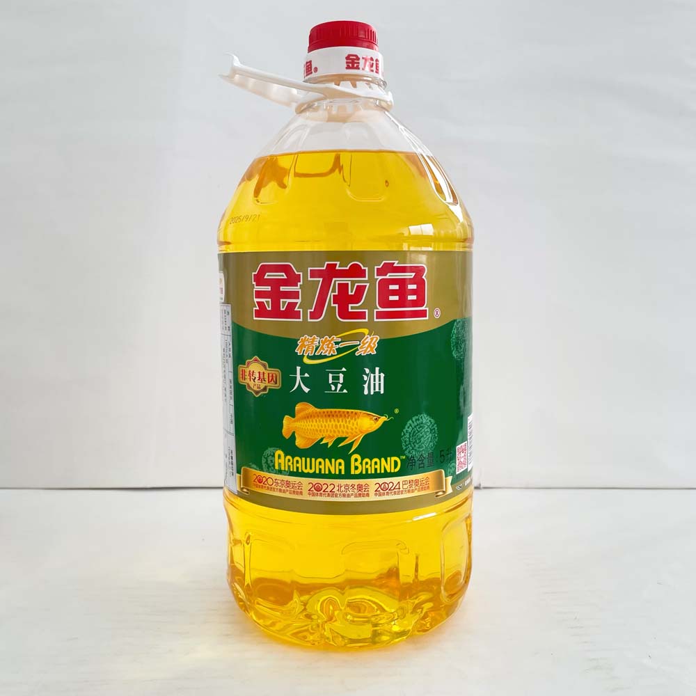 予約 金龍魚精練一級大豆油5L（非轉基因）