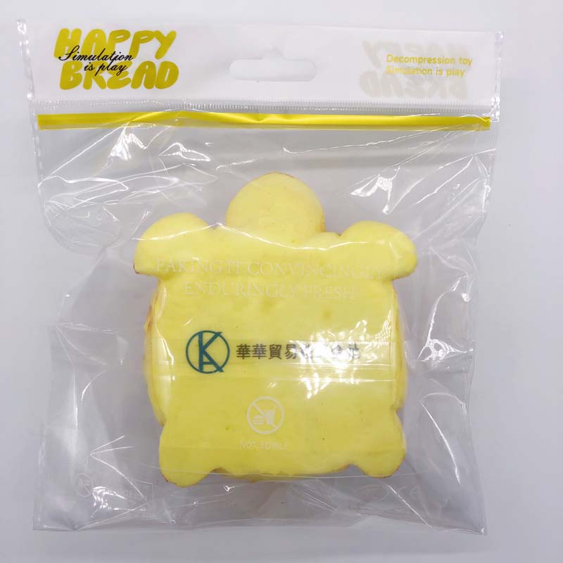 爆款仿真吐司面包解压发泄慢回弹创意礼物玩具 可爱软糯捏捏乐 解压神奇哈密瓜面包的味道 小金龟 单品包邮 全日本可邮寄猫盒发货